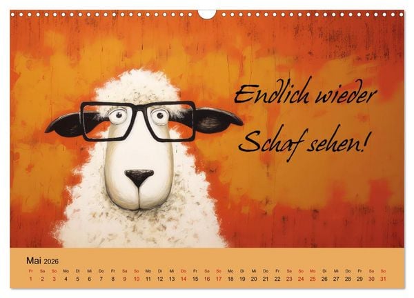 Produktbild: Schafspr&uuml;che (Wandkalender 2026 DIN A3 quer), CALVENDO Monatskalender