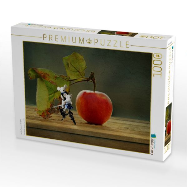 Produktbild: CALVENDO Puzzle Familie Maus und der Apfel | 1000 Teile Lege-Gr&ouml;&szlig;e 64x48cm Foto-Puzzle f&uuml;r gl&uuml;ckliche Stunden