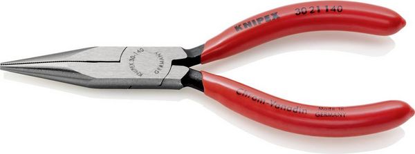 Produktbild: Knipex 30 21 140 Elektronik- u. Feinmechanik Flachrundzange Gerade Chrom-Vanadium Elektrostahl 140 mm