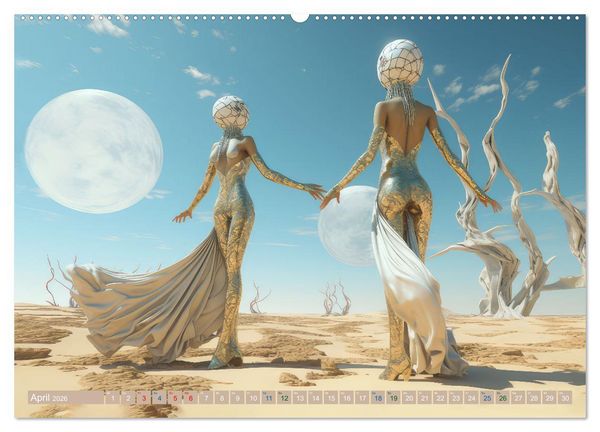 Produktbild: T&auml;nzer im surrealen Stil (Wandkalender 2026 DIN A2 quer), CALVENDO Monatskalender