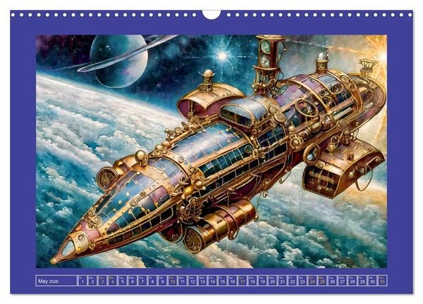 Produktbild: Steampunk power on ground, water, air and space (Wall Calendar 2026 DIN A3 landscape), CALVENDO 12 Month Wall Calendar
