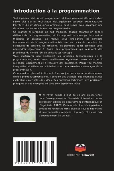 Produktbild: Introduction &agrave; la programmation