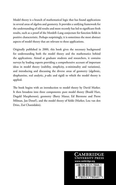 Produktbild: Model Theory, Algebra, and Geometry