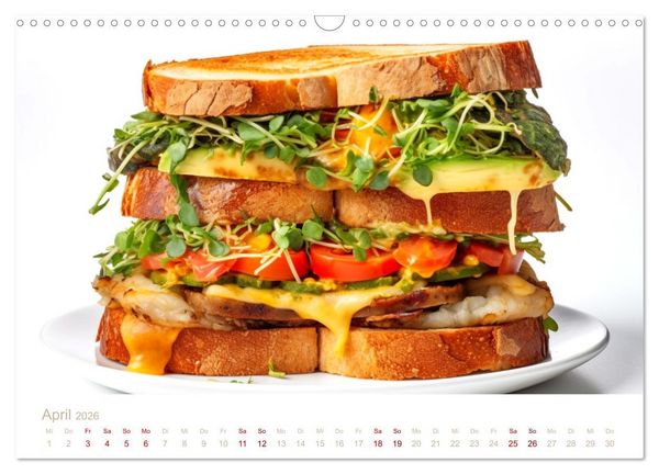 Produktbild: FAST FOOD (Wandkalender 2026 DIN A3 quer), CALVENDO Monatskalender