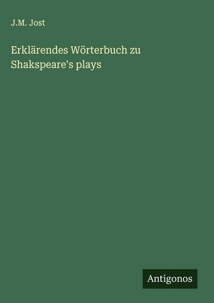 Produktbild: Erkl&auml;rendes W&ouml;rterbuch zu Shakspeare's plays