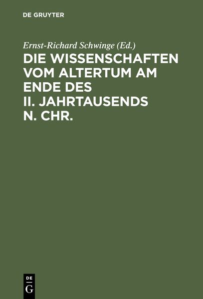 Produktbild: Die Wissenschaften vom Altertum am Ende des II. Jahrtausends n. Chr.
