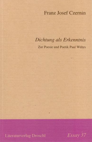 Produktbild: Dichtung als Erkenntnis