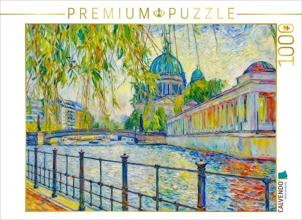 Produktbild: CALVENDO Puzzle Spreeblick mit Kolonnaden - Berliner Impressionen | 1000 Teile Lege-Gr&ouml;&szlig;e 64x48cm Foto-Puzzle f&uuml;r gl&uuml;ckliche Stunden