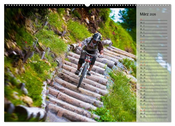 Produktbild: Downhill Moments (hochwertiger Premium Wandkalender 2026 DIN A2 quer), Kunstdruck in Hochglanz
