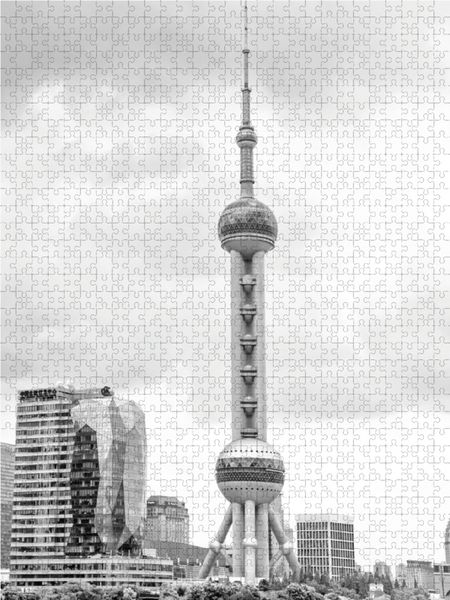 Produktbild: CALVENDO Puzzle Wahrzeichen von Shanghai 1000 Teile Lege-Gr&ouml;&szlig;e 48 x 64 cm Foto-Puzzle Bild von Nina Schwarze