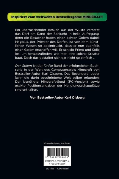 Produktbild: Der Golem - Roman f&uuml;r Minecrafter