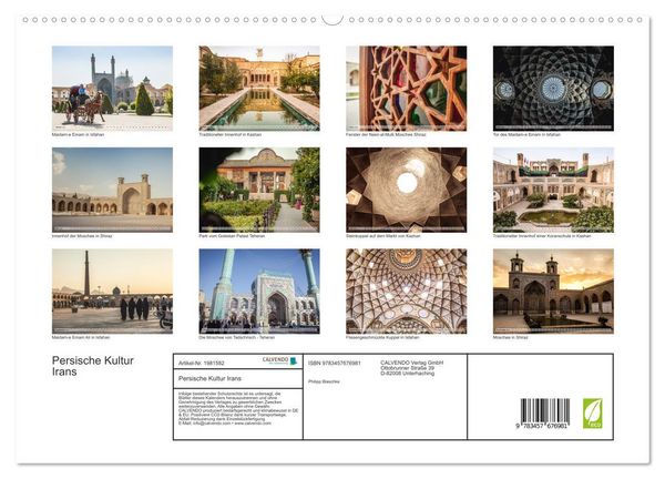 Produktbild: Persische Kultur Irans (hochwertiger Premium Wandkalender 2026 DIN A2 quer), Kunstdruck in Hochglanz