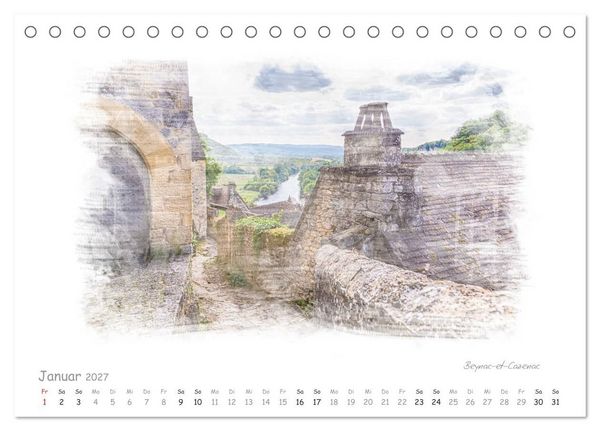Produktbild: Romantisches P&eacute;rigord (Tischkalender 2027 DIN A5 quer), CALVENDO Monatskalender