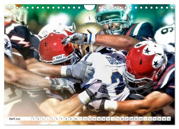 Produktbild: American Football - Power (Wandkalender 2026 DIN A4 quer), CALVENDO Monatskalender