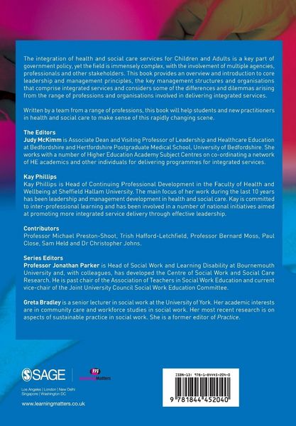 Produktbild: Leadership and Management in Integrated Services