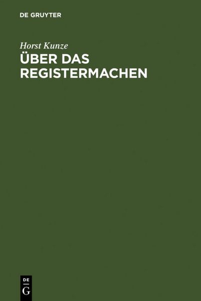 Produktbild: &Uuml;ber das Registermachen