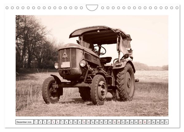 Produktbild: Von Lanz Bulldog bis Hanomag Traktor - Klassiker 1926 - 1975 (Wandkalender 2026 DIN A4 quer), CALVENDO Monatskalender