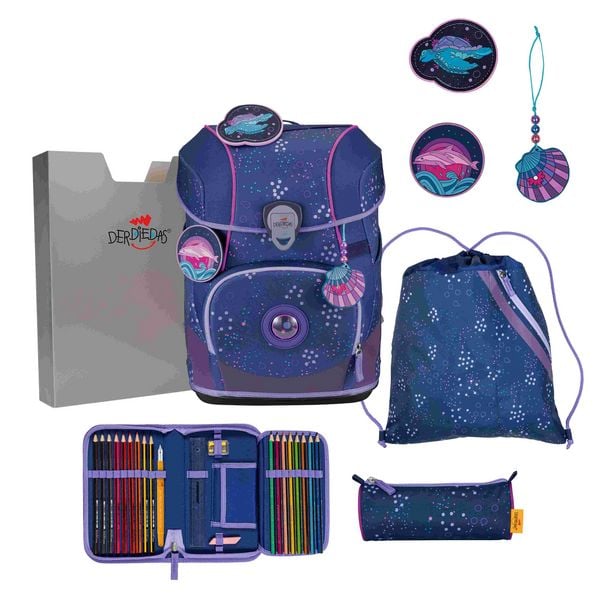 Produktbild: DerDieDas Schulranzen Set ErgoFlex Tiny, Schulranzen Set, 5tlg, Deep Ocean