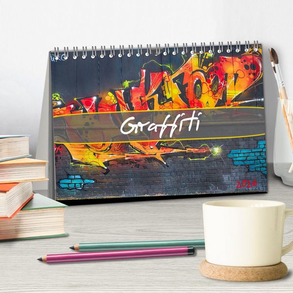 Produktbild: Graffiti (Tischkalender 2026 DIN A5 quer), CALVENDO Monatskalender