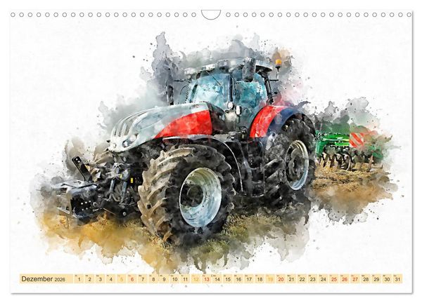 Produktbild: Traktoren - malerische Kraftpakete in der Landwirtschaft (Wandkalender 2026 DIN A3 quer), CALVENDO Monatskalender