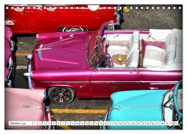 Produktbild: Vogel-Perspektive - Oldtimer in Havanna (Wandkalender 2026 DIN A4 quer), CALVENDO Monatskalender