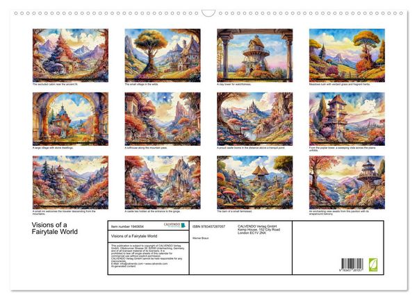 Produktbild: Visions of a Fairytale World (Wall Calendar 2026 DIN A2 landscape), CALVENDO 12 Month Wall Calendar