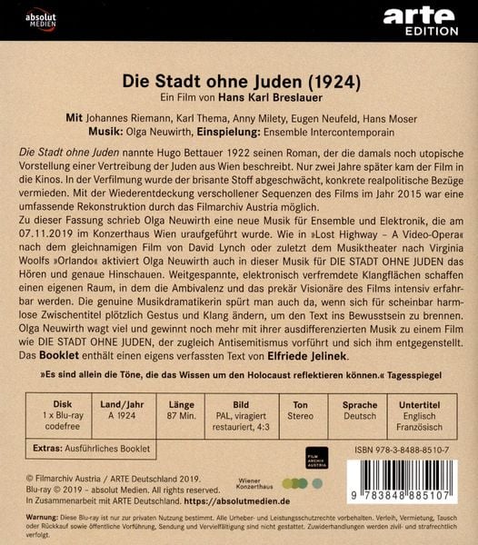 Produktbild: Stadt ohne Juden (1924)