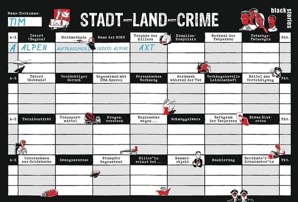Produktbild: black stories Stadt-Land-Crime