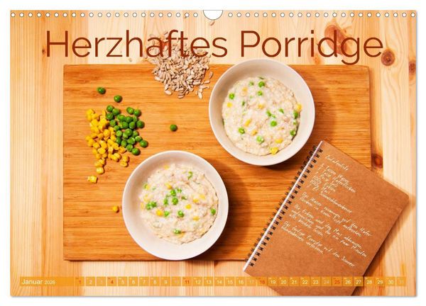 Produktbild: Einfache vegane Rezepte (Wandkalender 2026 DIN A3 quer), CALVENDO Monatskalender