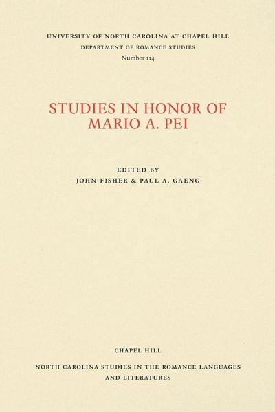 Produktbild: Studies in Honor of Mario A. Pei