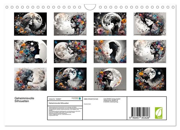 Produktbild: Geheimnisvolle Silhouetten (Wandkalender 2026 DIN A4 quer), CALVENDO Monatskalender