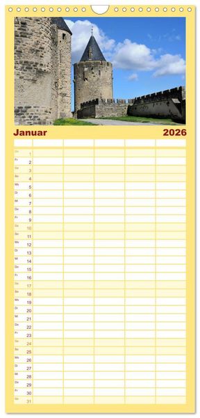 Produktbild: Familienplaner 2026 - Lieblingsland Frankreich mit 5 Spalten (Wandkalender, 21 x 45 cm) CALVENDO