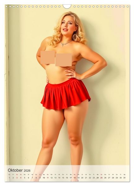 Produktbild: Pin-up Girls - Frech, Freiz&uuml;gig und Verf&uuml;hrerisch (Wandkalender 2026 DIN A3 hoch), CALVENDO Monatskalender