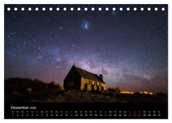 Produktbild: South Island - Neuseelands S&uuml;dinsel (Tischkalender 2026 DIN A5 quer), CALVENDO Monatskalender