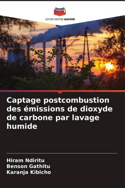 Produktbild: Captage postcombustion des &eacute;missions de dioxyde de carbone par lavage humide