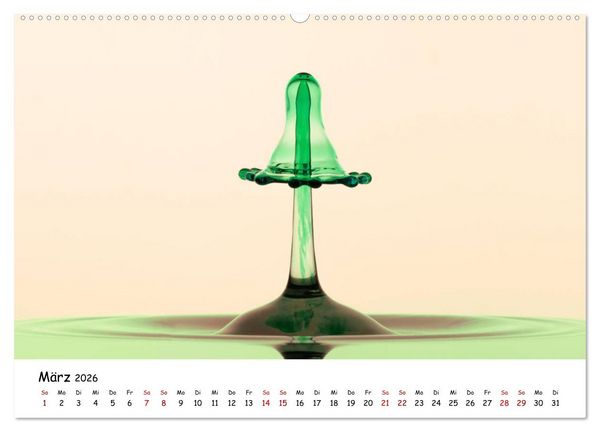 Produktbild: Wassertropfen - Kunstwerke der Natur (hochwertiger Premium Wandkalender 2026 DIN A2 quer), Kunstdruck in Hochglanz