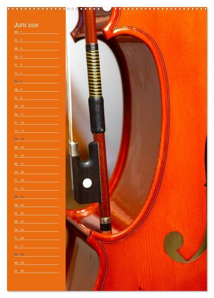 Produktbild: Geliebtes Cello (hochwertiger Premium Wandkalender 2026 DIN A2 hoch), Kunstdruck in Hochglanz