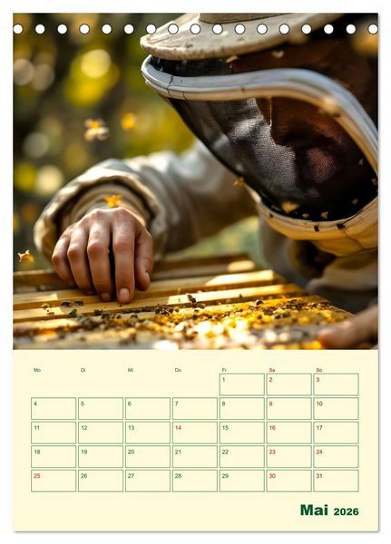 Produktbild: Bienenblick &ndash; Ein Jahr mit den Bienen (Tischkalender 2026 DIN A5 hoch), CALVENDO Monatskalender