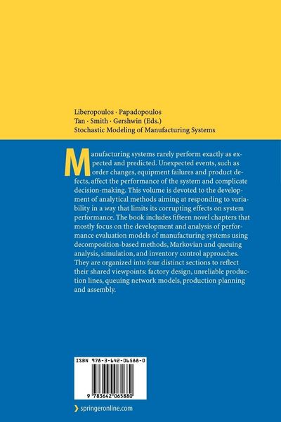 Produktbild: Stochastic Modeling of Manufacturing Systems