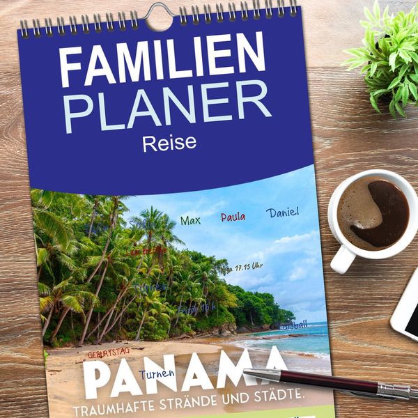 Produktbild: Familienplaner 2026 - Panama - Traumhafte Str&auml;nde und St&auml;dte. mit 5 Spalten (Wandkalender, 21 x 45 cm) CALVENDO