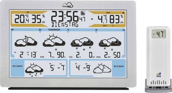 TFA Dostmann TFA.me ID-02 35.8100.54 WLAN-Wetterstation Vorhersage für 6 Tage Anzahl Sensoren max. 5