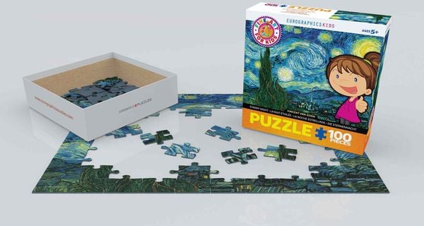 Produktbild: Starry Night by Vincent Van Gogh 100-Piece Puzzle