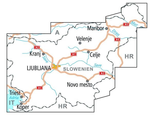Produktbild: BVA ADFC Radtourenkarte Slowenien 1:150.000