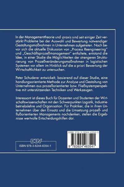 Produktbild: Proze&szlig;orientierte Analyse und Rekonstruktion logistischer Systeme