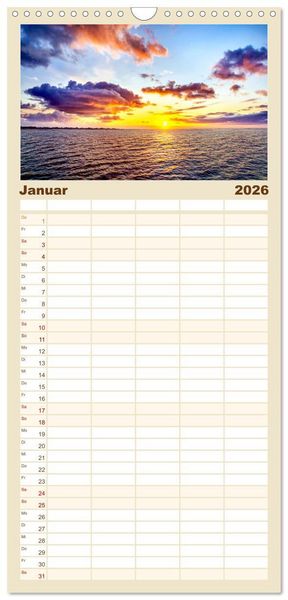 Produktbild: Familienplaner 2026 - NORDSEE-VERLIEBT mit 5 Spalten (Wandkalender, 21 x 45 cm) CALVENDO