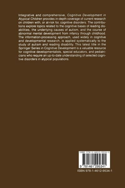 Produktbild: Cognitive Development in Atypical Children