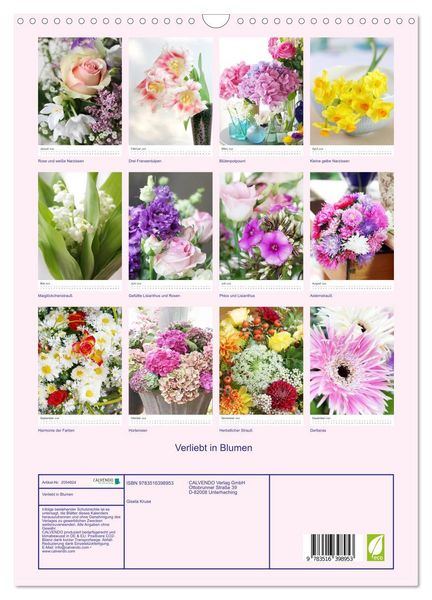 Produktbild: Verliebt in Blumen (Wandkalender 2026 DIN A3 hoch), CALVENDO Monatskalender