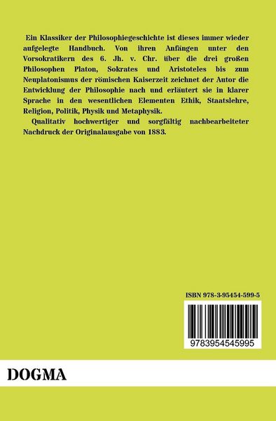 Produktbild: Grundriss der Geschichte der griechischen Philosophie