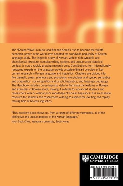 Produktbild: The Cambridge Handbook of Korean Linguistics