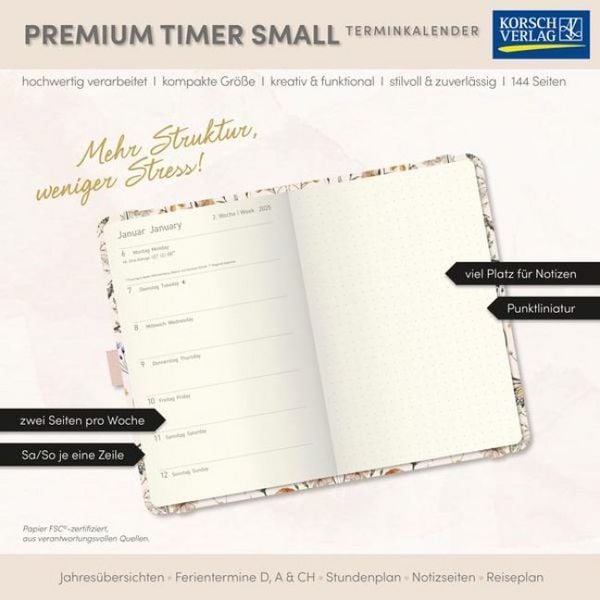 Produktbild: Premium Timer Small "Wiesentraum" 2026